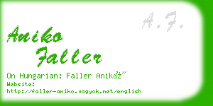 aniko faller business card